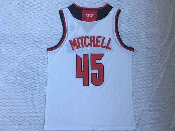 Louisville Cardinals MITCHELL #45 White NCAA Basketball Jersey