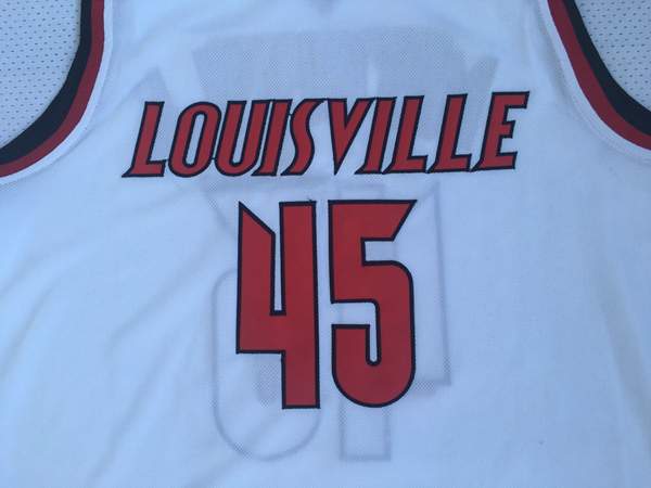 Louisville Cardinals MITCHELL #45 White NCAA Basketball Jersey