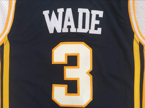 Marquette Golden Eagles WADE #3 Black NCAA Basketball Jersey