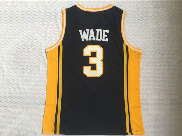 Marquette Golden Eagles WADE #3 Black NCAA Basketball Jersey