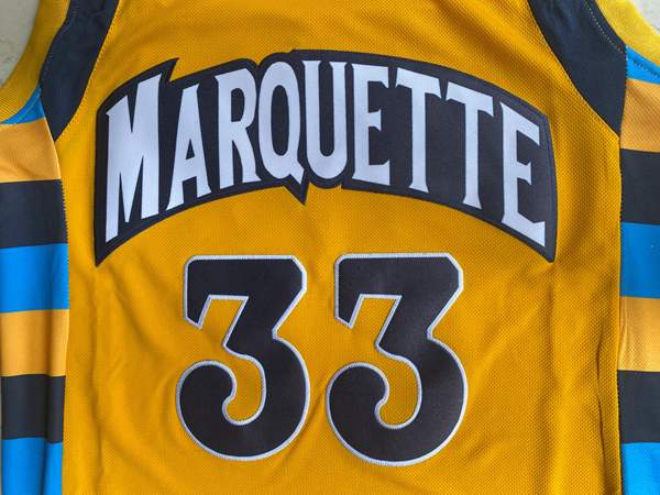 Marquette Golden Eagles BUTLER #33 Yellow NCAA Basketball Jersey