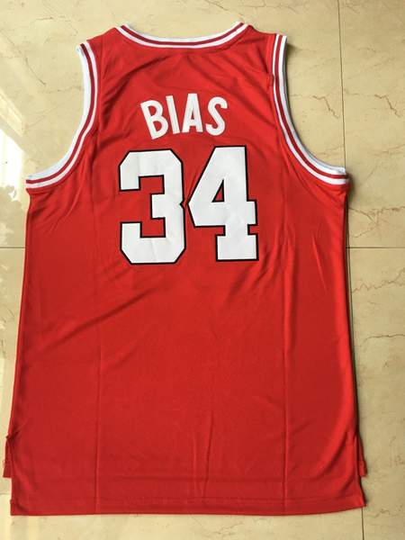 Maryland Terrapins BIAS #34 Red NCAA Basketball Jersey