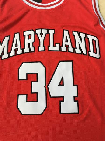 Maryland Terrapins BIAS #34 Red NCAA Basketball Jersey