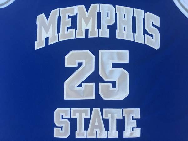 Memphis Tigers HARDAWAY #25 Blue NCAA Basketball Jersey