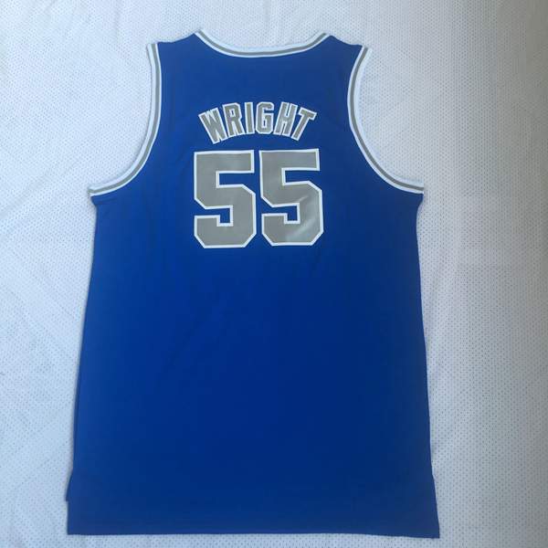 Memphis Tigers WRIGHT #55 Blue NCAA Basketball Jersey