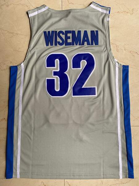 Memphis Tigers WISEMAN #32 Grey NCAA Basketball Jersey