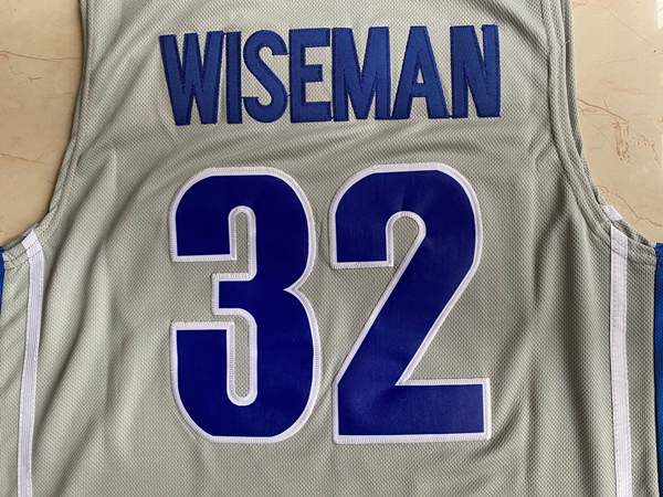 Memphis Tigers WISEMAN #32 Grey NCAA Basketball Jersey