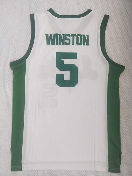 Michigan State Spartans WINSTON #5 White NCAA Basketball Jersey