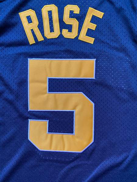 Michigan Wolverines ROSE #5 Blue NCAA Basketball Jersey