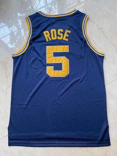 Michigan Wolverines ROSE #5 Blue NCAA Basketball Jersey