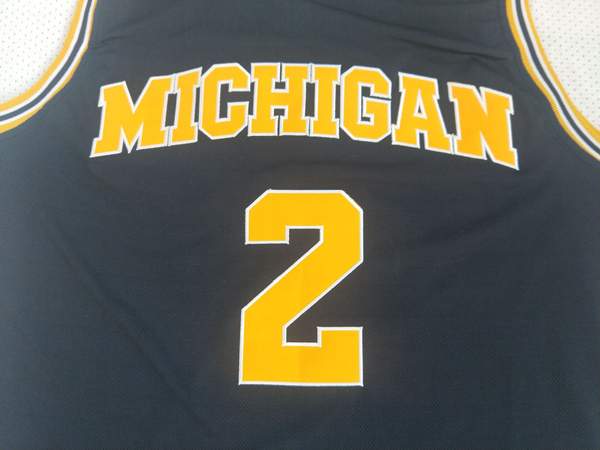 Michigan Wolverines POOLE #2 Dark Blue NCAA Basketball Jersey