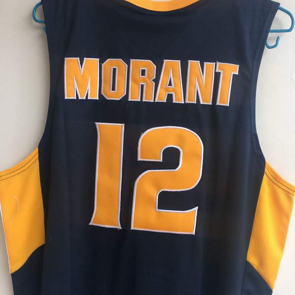 Murray State Racers MORANT #12 Dark Blue NCAA Basketball Jersey