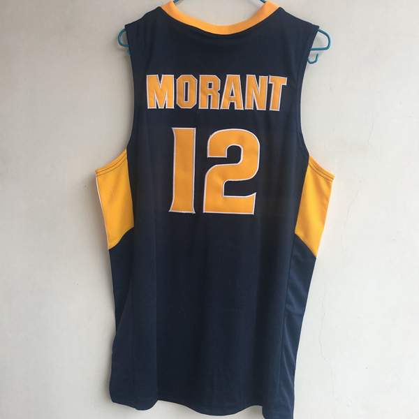 Murray State Racers MORANT #12 Dark Blue NCAA Basketball Jersey