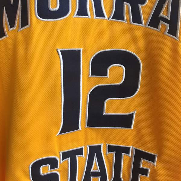 Murray State Racers MORANT #12 Yellow NCAA Basketball Jersey