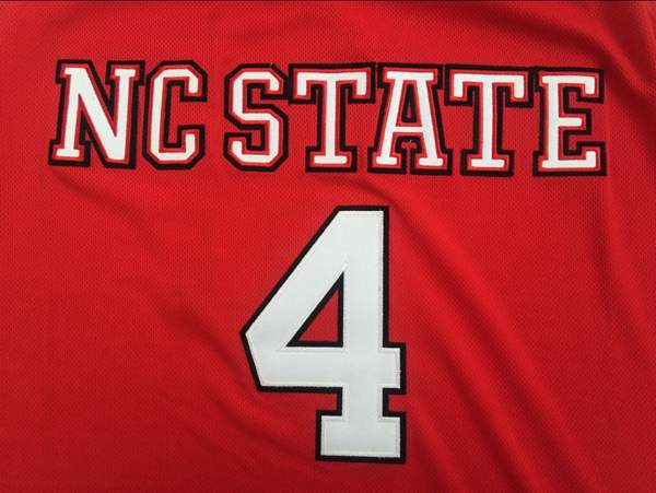 NC State Wolfpack SMITH JR. #4 Red NCAA Basketball Jersey