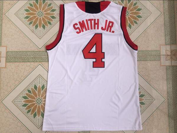 NC State Wolfpack SMITH JR. #4 White NCAA Basketball Jersey