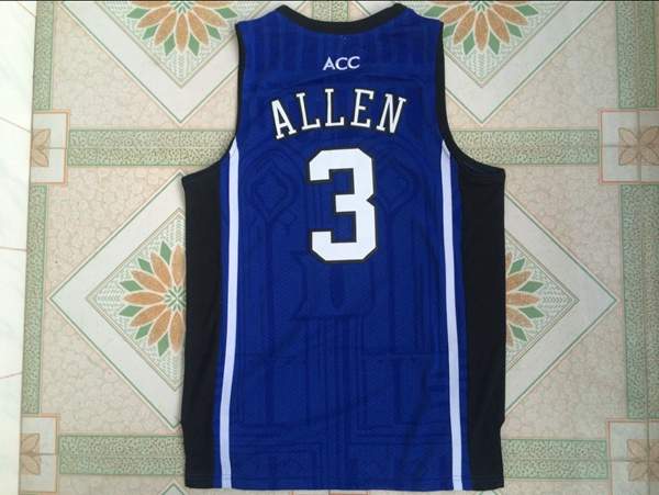 North Carolina Tar Heels ALLEN #3 Blue NCAA Basketball Jersey