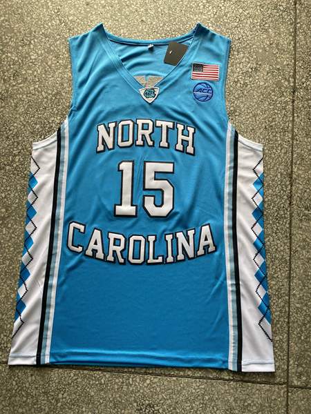 North Carolina Tar Heels CARTER #15 Light Blue NCAA Basketball Jersey