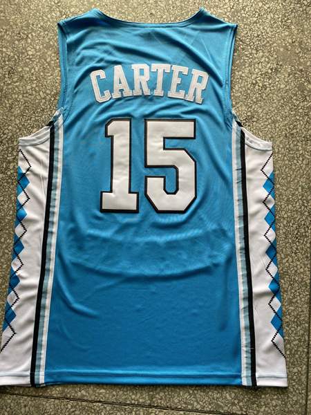 North Carolina Tar Heels CARTER #15 Light Blue NCAA Basketball Jersey