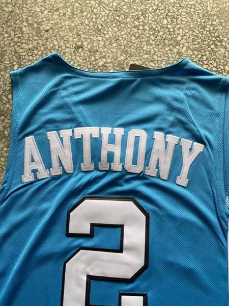 North Carolina Tar Heels ANTHONY #2 Light Blue NCAA Basketball Jersey