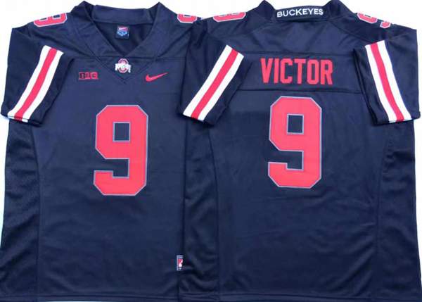 Ohio State Buckeyes VICTOR #9 Dark Blue NCAA Football Jersey