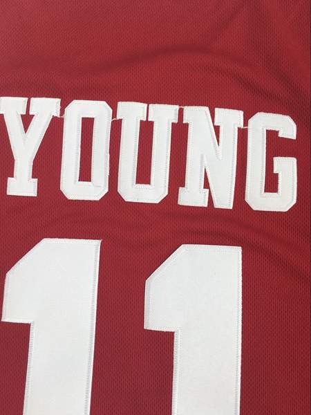 Oklahoma Sooners YOUNG #11 Red NCAA Basketball Jersey