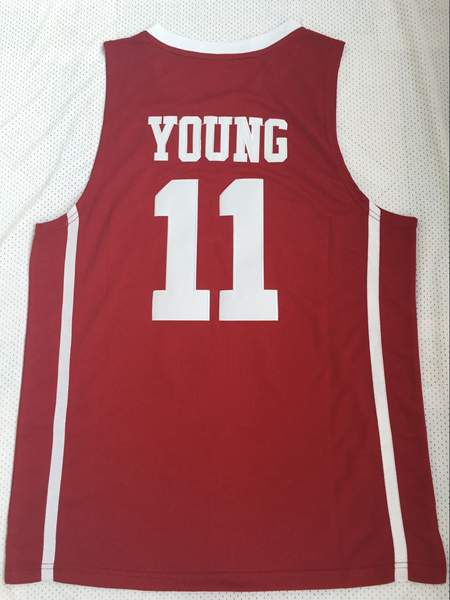 Oklahoma Sooners YOUNG #11 Red NCAA Basketball Jersey