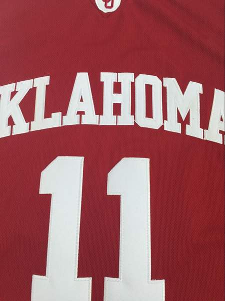 Oklahoma Sooners YOUNG #11 Red NCAA Basketball Jersey