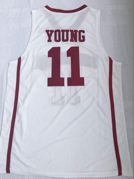 Oklahoma Sooners YOUNG #11 White NCAA Basketball Jersey