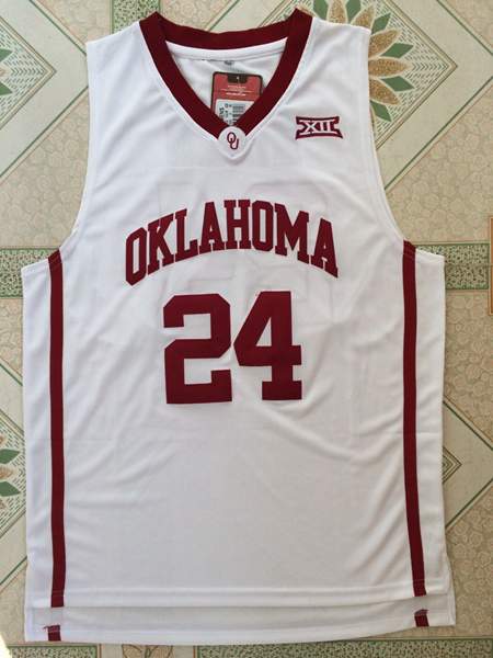 Oklahoma Sooners HIELD #24 White NCAA Basketball Jersey