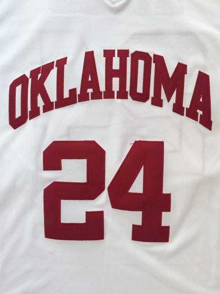 Oklahoma Sooners HIELD #24 White NCAA Basketball Jersey