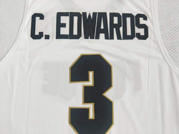 Purdue Boilermakers C.EDWARDS #3 White NCAA Basketball Jersey