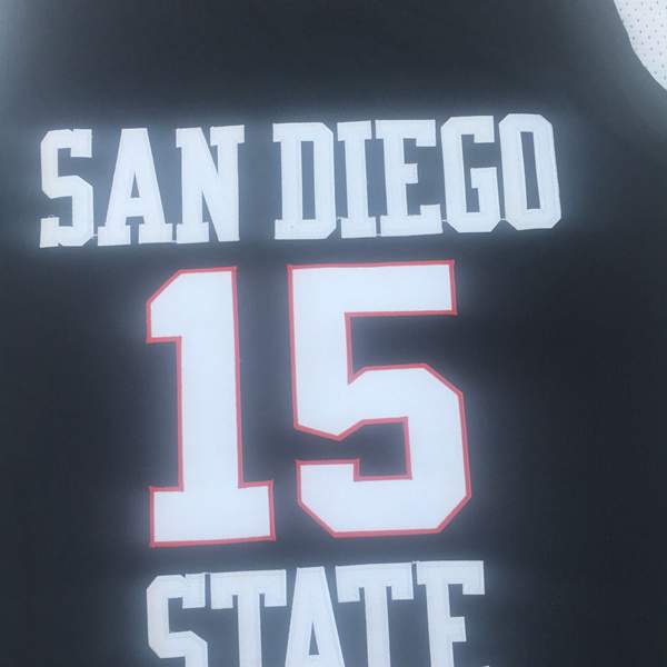 San Diego State Aztecs LEONARD #15 Black NCAA Basketball Jersey