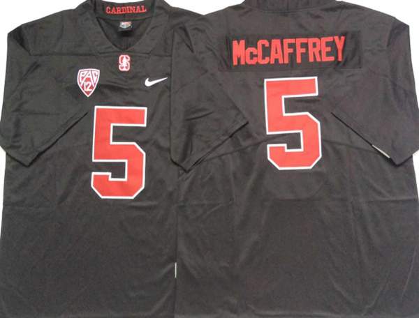 Stanford Cardinals McCAFFREY #5 Black NCAA Football Jersey