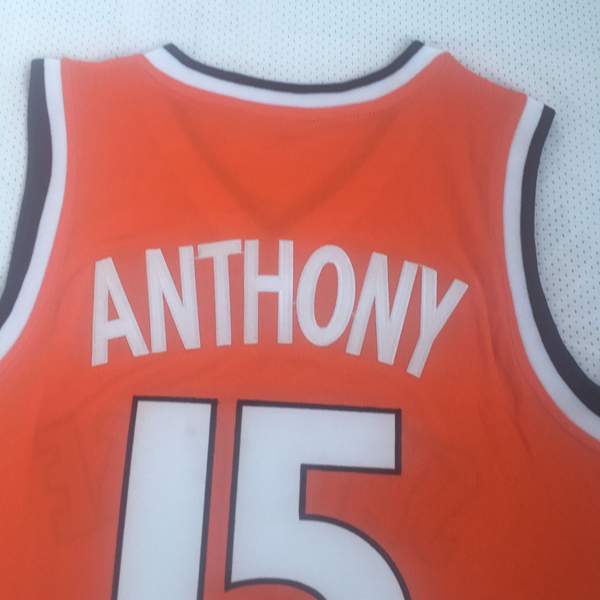 Syracuse Orange ANTHONY #15 Orange NCAA Basketball Jersey