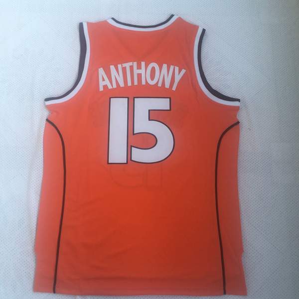 Syracuse Orange ANTHONY #15 Orange NCAA Basketball Jersey