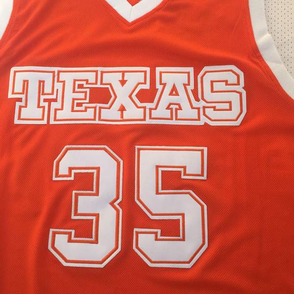 Texas Longhorns DURANT #35 Orange NCAA Basketball Jersey