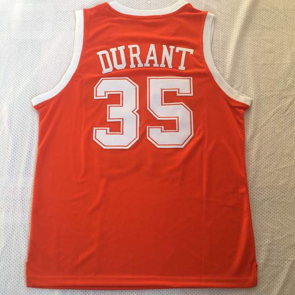 Texas Longhorns DURANT #35 Orange NCAA Basketball Jersey