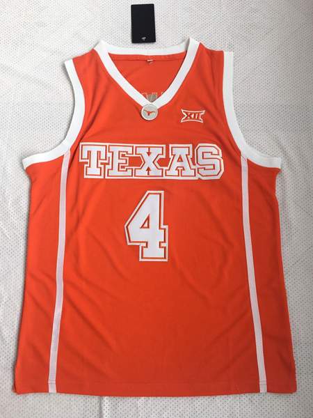 Texas Longhorns BAMBA #4 Orange NCAA Basketball Jersey