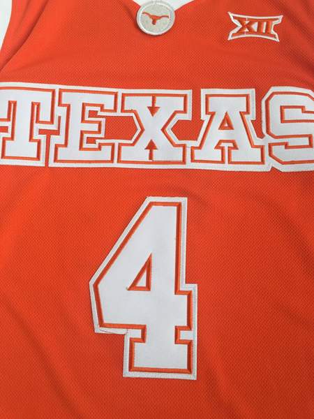 Texas Longhorns BAMBA #4 Orange NCAA Basketball Jersey