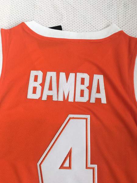 Texas Longhorns BAMBA #4 Orange NCAA Basketball Jersey