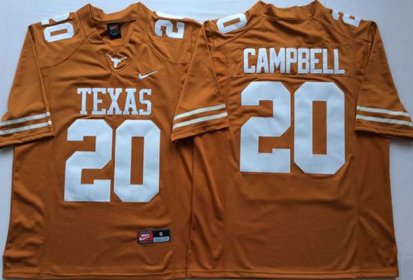 Texas Longhorns CAMPBELL #20 Orange NCAA Football Jersey