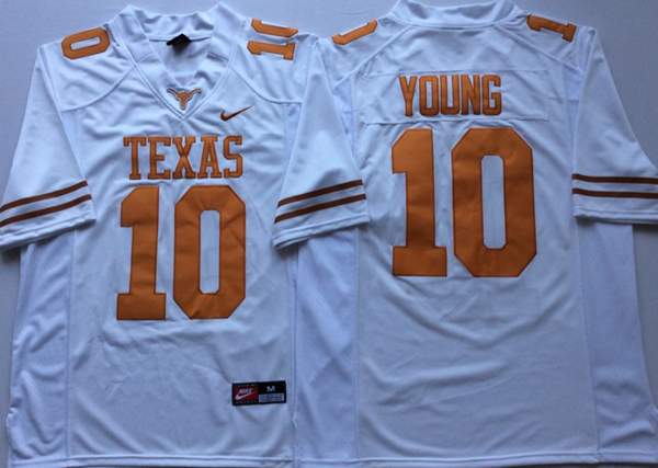 Texas Longhorns YOUNG #10 White NCAA Football Jersey