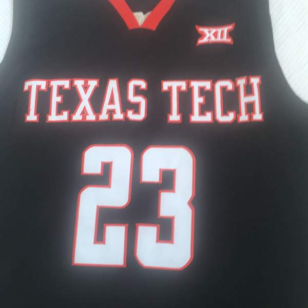 Texas Tech Red Raiders CULVER #23 Black NCAA Basketball Jersey