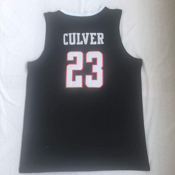 Texas Tech Red Raiders CULVER #23 Black NCAA Basketball Jersey