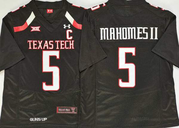 Texas Tech Red Raiders MAHOMES II #5 Black NCAA Football Jersey
