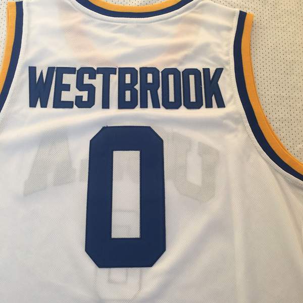 UCLA Bruins WESTBROOK #0 White NCAA Basketball Jersey