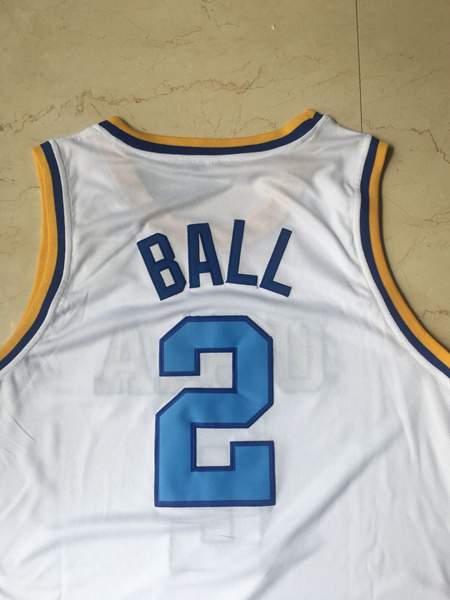 UCLA Bruins BALL #2 White NCAA Basketball Jersey