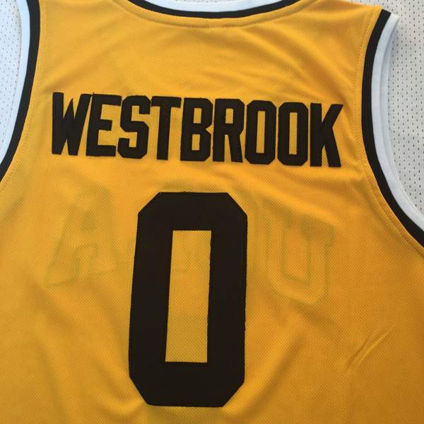 UCLA Bruins WESTBROOK #0 Yellow NCAA Basketball Jersey