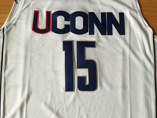 UConn Huskies WALKER #15 White NCAA Basketball Jersey